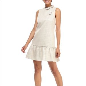 NWT Gal Meets Glam Femme Plaid Sleeveless Bow-Neck Flounce